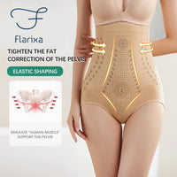 Flarixa Women High Waist Tummy Control Panties Flat Belly Panties Seamless Briefs Postpartum Slimming Underwear Body Shaper Pant