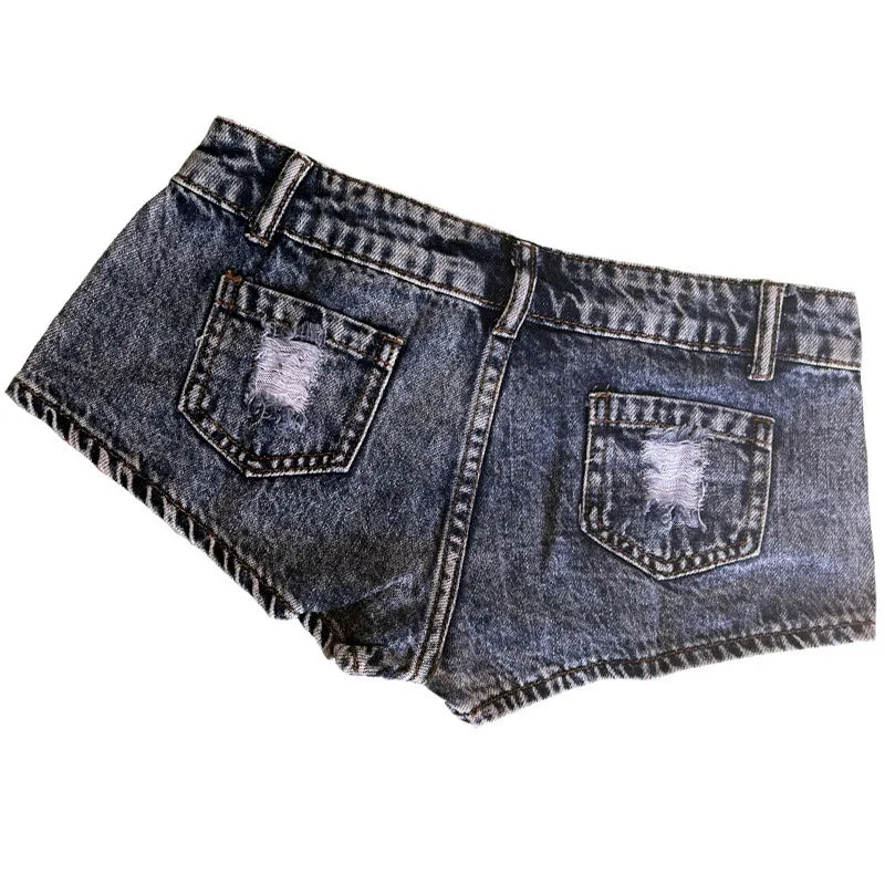 New Women's Low Waist Sexy Denim Jeans Short Shorts Nightclubs Bars and Beaches