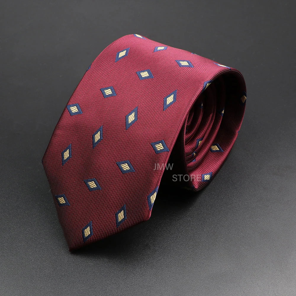 New Design Wedding Men Tie Green Wine Red Paisley Flower Animal Neckties Men Business Dropshipping Groom Collar Accessories Gift