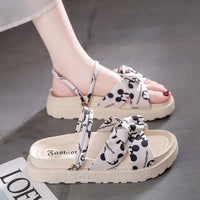 Sandals for Women Platform Strappy Orthopedic Summer New Comfortable Roman Sandals Woman Butterfly Flat-heeled Shoes Trend 2024