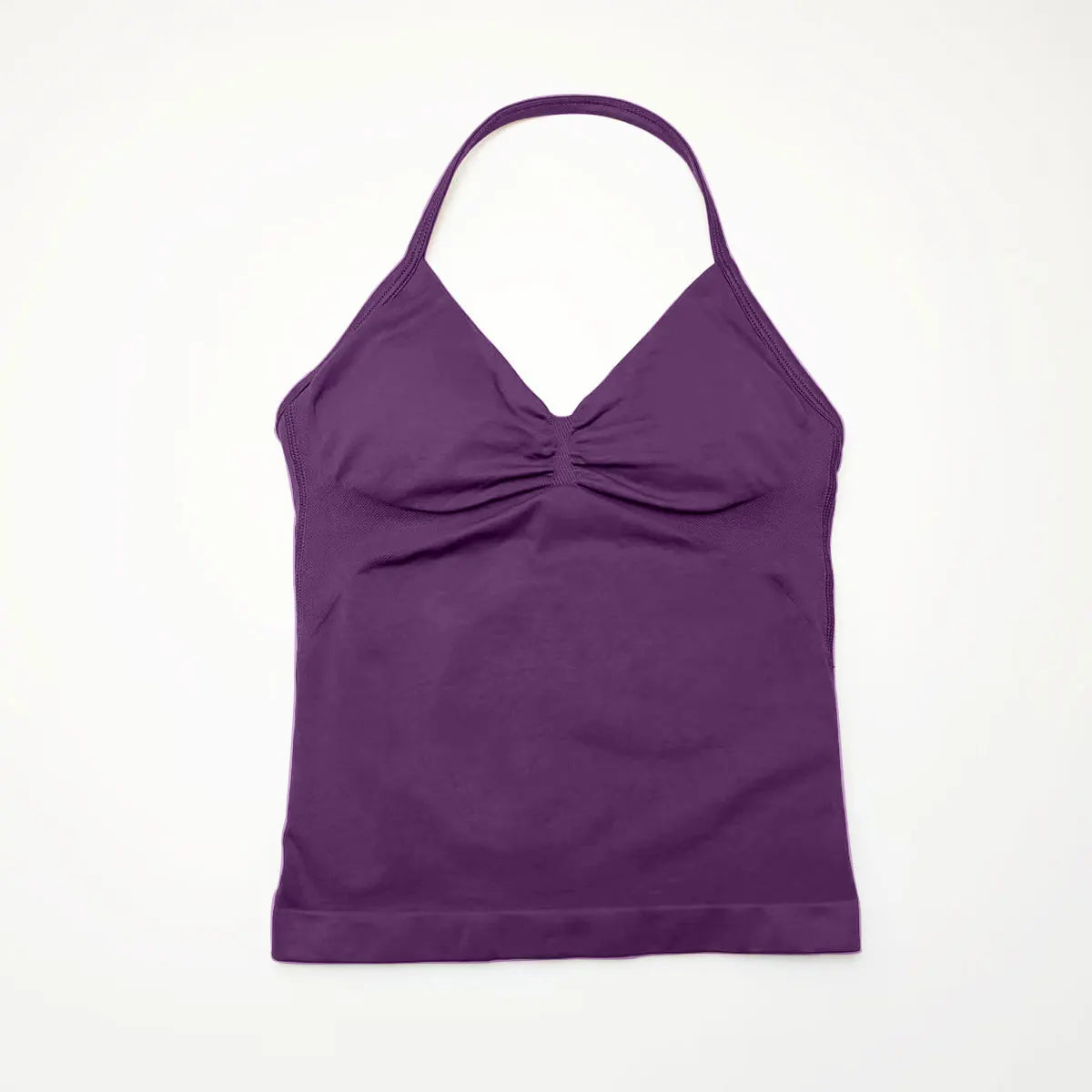 NCLAGEN Longline Strappy Top Sports Women's Yoga Vest With Built In Bra Fitness Top Gym Beautiful Back Running Workout Halter