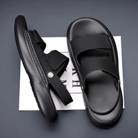 Sandals for Men 2025 New Summer Breathable Soft Bottom Casual Anti Slip Wear Beach Shoes Dual Purpose Driving Slippers Sandals