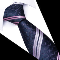 Newest Style 8 cm Necktie Man Blue Golden Striped Wedding Accessories Performance Tie Men Necktie Gravatas Fit Business