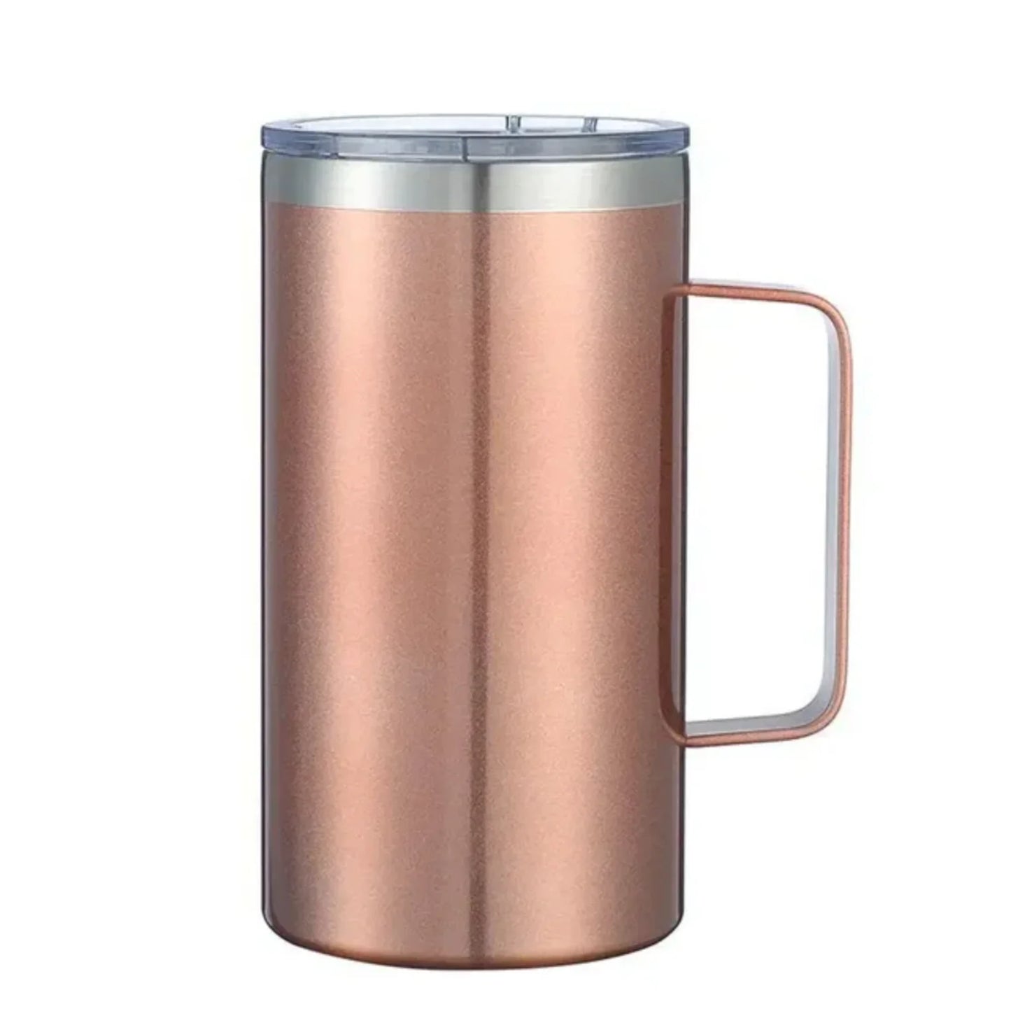 24oz Stainless Steel Insulated Cup Vacuum Thermal Mug Tumbler Coffee Mug Beer Cup with Handle Double Wall Office Vacuum Flasks