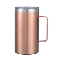 24oz Stainless Steel Insulated Cup Vacuum Thermal Mug Tumbler Coffee Mug Beer Cup with Handle Double Wall Office Vacuum Flasks