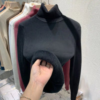 Sweater woman winter 2022 fashion knitted warm pullover women long sleeve loose high elastic casual knit Women's turtleneck