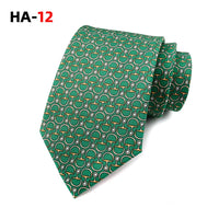 Men Tie 8cm Silk Tie For Man Luxury Vintage Design Print Necktie Cravat For Shirt Suit Wedding Party Stripe Cravats Silk Feeling