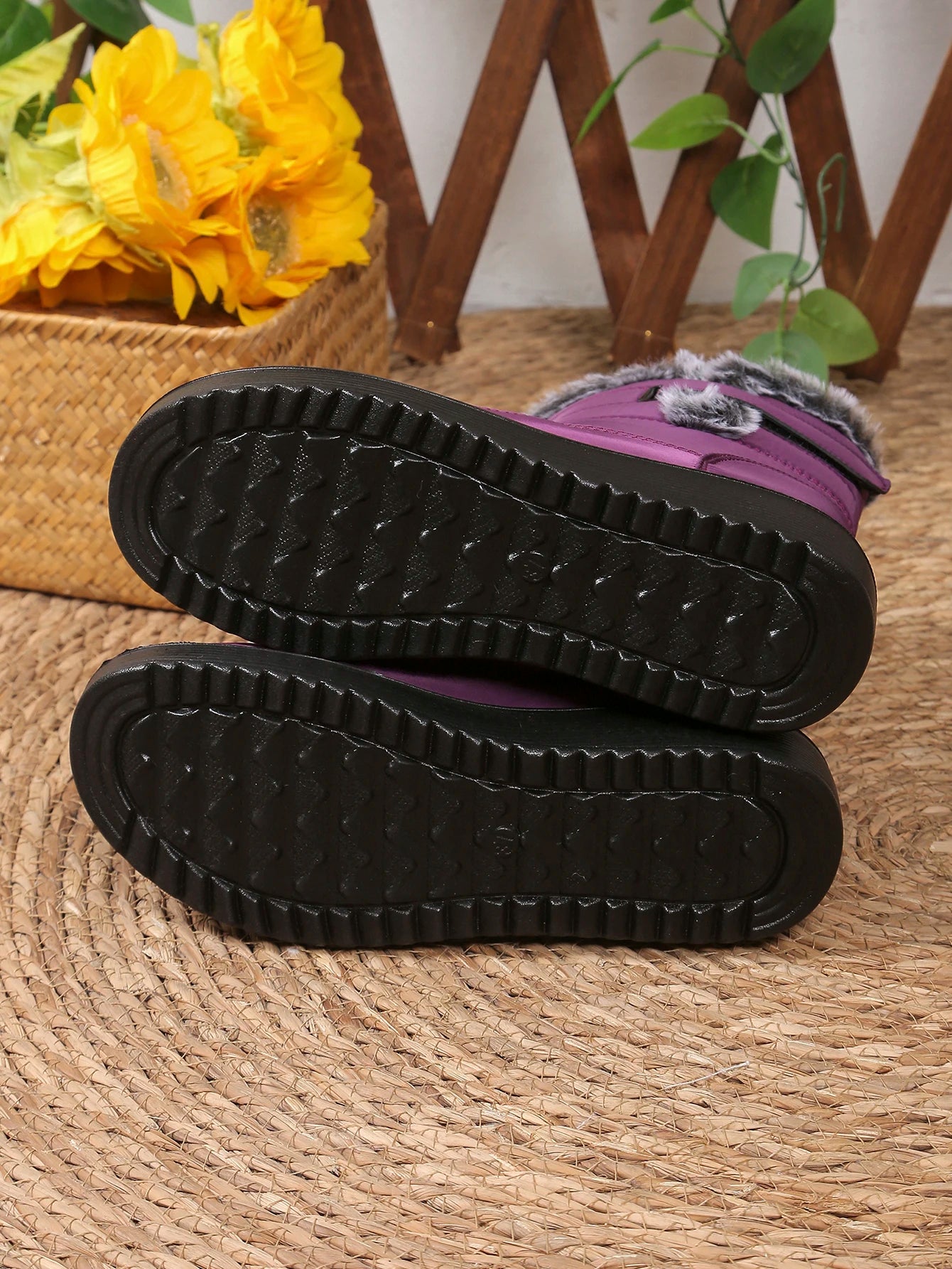 Women Waterproof Winter Shoes for 2024 New Faux Fur Female Long Plush Boots Woman Warm Cotton Snow women's shoes