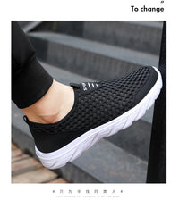YRZL Lightweight Men Casual Shoes Breathable Slip on Male Casual Sneakers Anti-slip Men's Flats Outdoor Walking Shoes Size 39-46