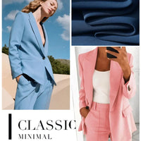 Fashionable Lapel Slim Cardigan Temperament Blazer for Women elegant suit jacket solid color spring autumn coat