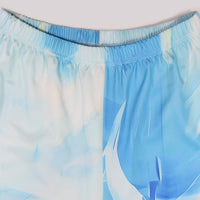 CM.YAYA Beach Holiday Print Women's Set Strapless High Low Blouse Top and Pants Suit 2025 Street Summer Two 2 Piece Sets Outfit