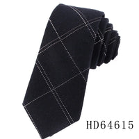 Cotton Skinny Tie For Men Women Casual Plaid Neck Tie For Party Business Wedding Neckties Adult Suit Slim Neck Ties For Gifts