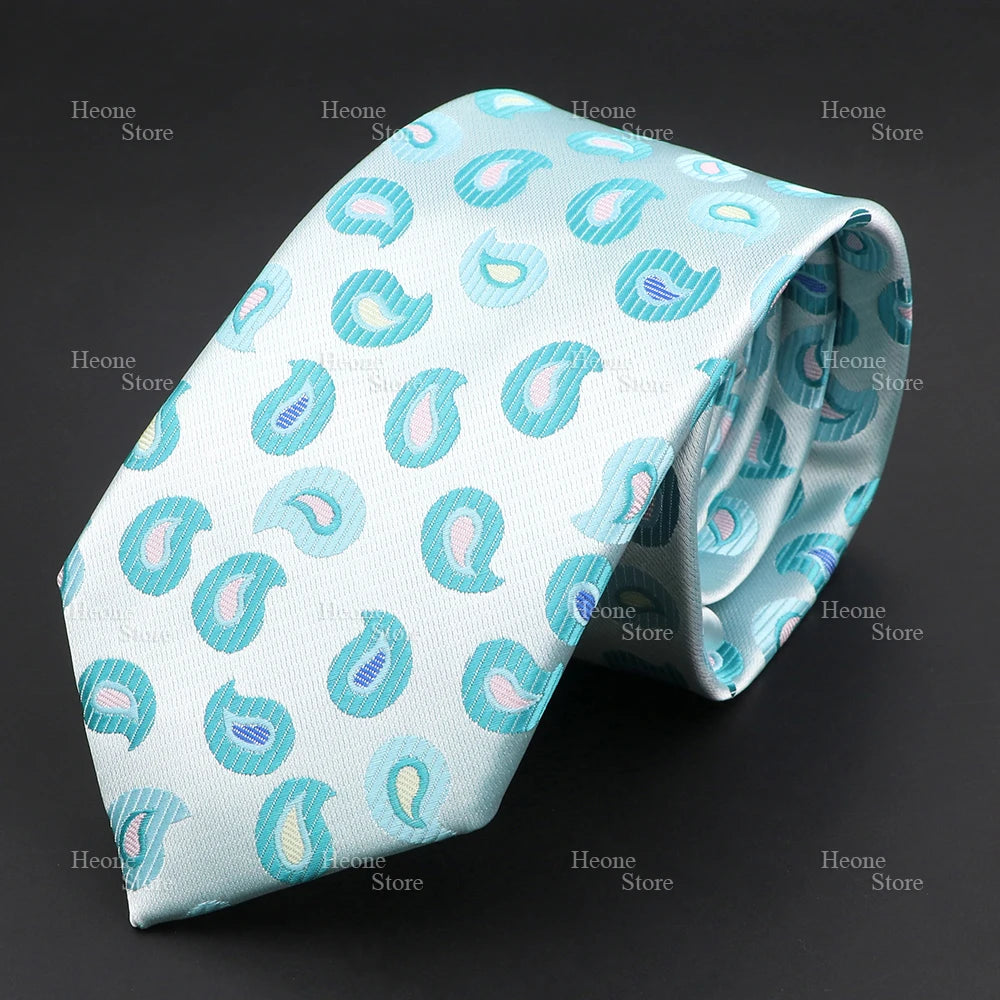 Novelty Men's Tie Floral Rose Constellation Designed Wave Lines Pattern Red Blue Green Neckties Fit Party Dinner Wedding Cravat