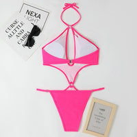 Women Monokini Comfy Solid Color Beachwear Hollow One-piece Beach Swimsuit Swimwear Accessories Women's Swimsuit Bikini 2023