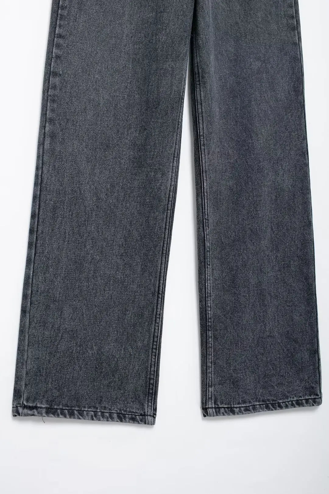 Jeans For Women 2024 Denim Solid Loose Zipper Fly Female Hole Trouser Pockets Wild Basic Commute Woman Wide Leg Long Pant