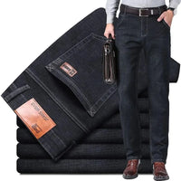 Jeans Men Autumn and Winter New Elastic Business Men's Pants Youth Men Straight Man Men's Adult Seasons A Comfortable Gentleman
