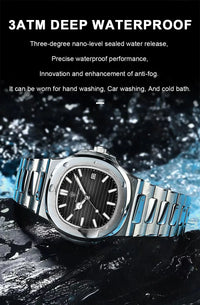 POEDAGAR Top Luxury Brand Man Watch Sports Waterproof Luminous Date Men Wristwatch Square Dial Quartz Men's Watches High Quality