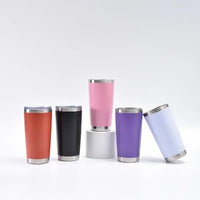 20oz High Color Double Layer Stainless Steel Insulated Cup Car Cup Ice Cream Cup Beer Cup Outdoor Portable Water Cup