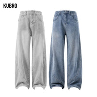 Wide Leg Denim Pants Male Jeans  Loose Cowboy Mopping Trousers Baggy Men's Jeans Fashion Handsome Washed Streetwear Four Seasons