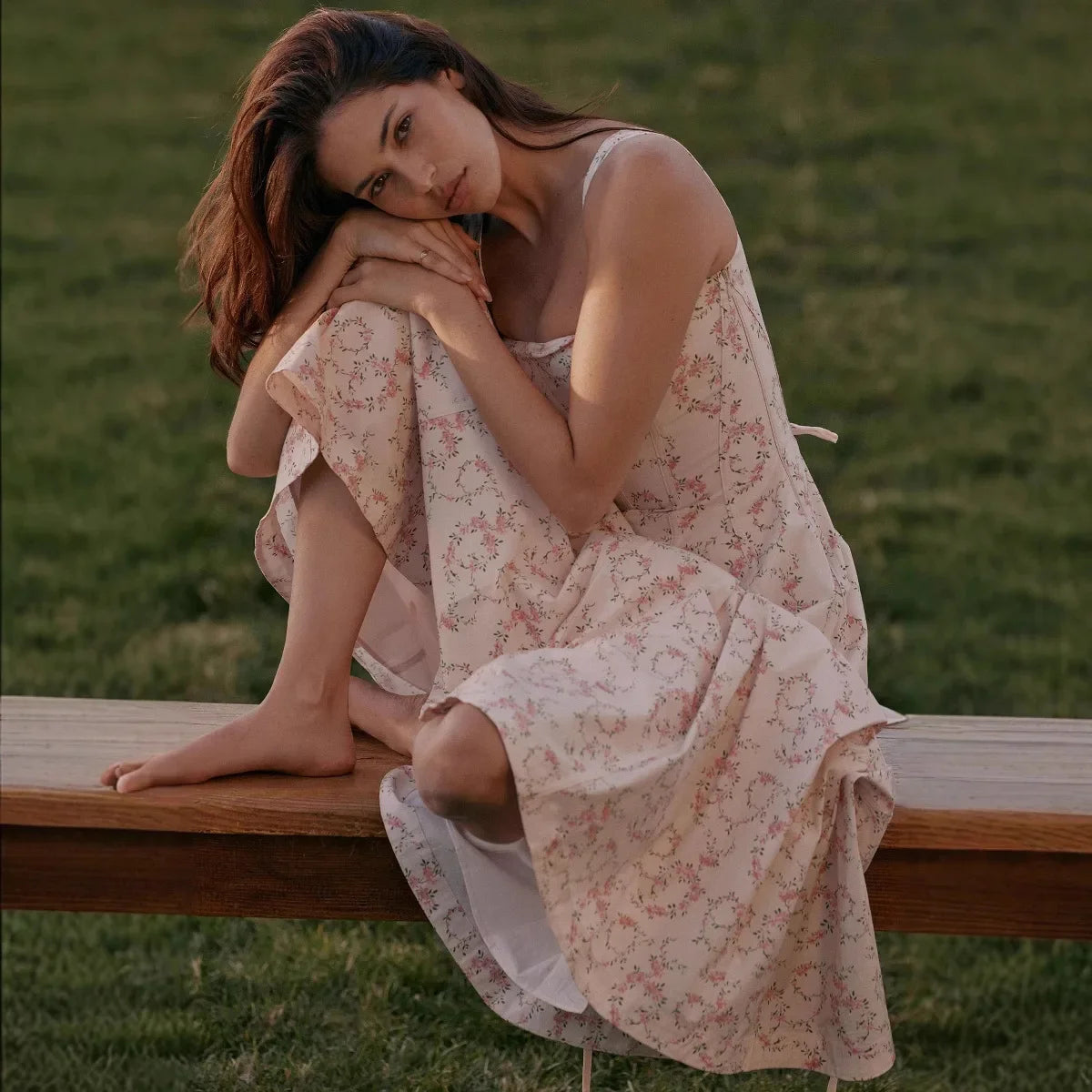 Summer Elegant Lace Up Dress 2025 New Arrivals Floral Print Midi Dress Women Sexy Corset Dress for Holiday Birthday