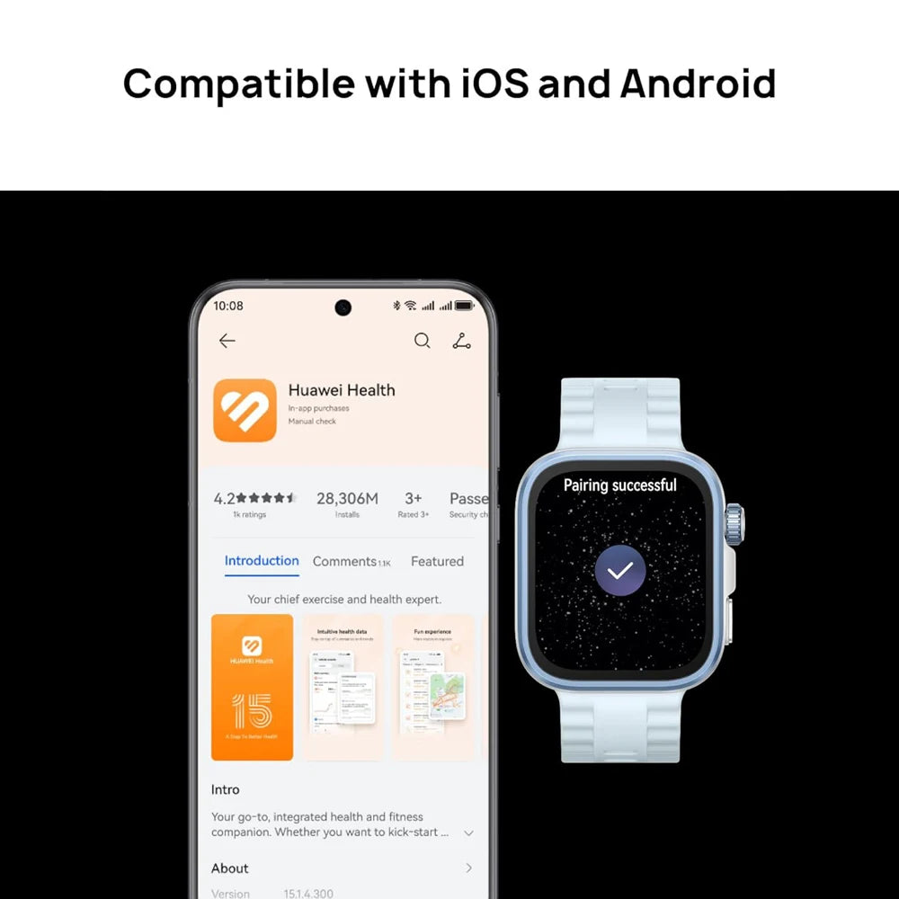 HUAWEI Watch Fit 4 Pro Smartwatch,1.82 inch AMOLED Display,Sapphire Glass,ECG,Heatrate Tracking,compatible with iOS and Android