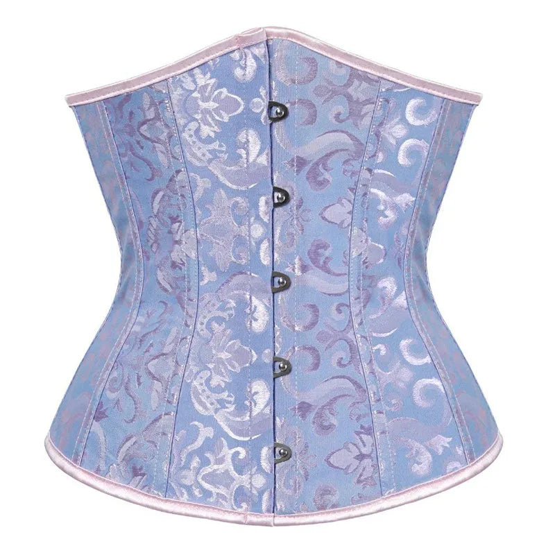Pink Corset Underbust Top Wome Plus Size Waist Cincher Sexy Gothic Corpete Corselet Fashion Black White Red Blue Rose