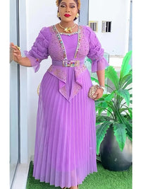 Plus Size African Party Dresses for Women 2025 New Fashion Dashiki Ankara Wedding Evening Gown Elegant Turkey Muslim Maxi Dress