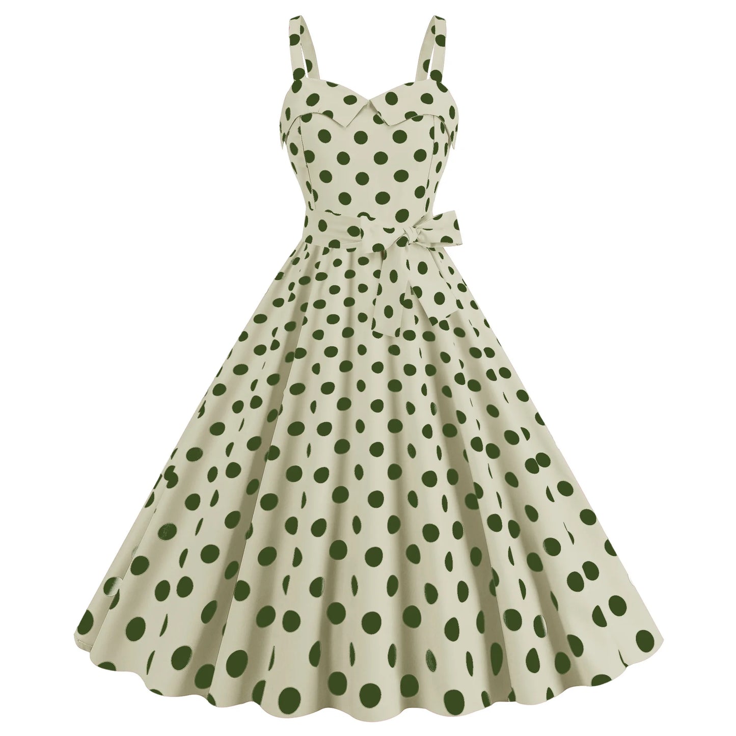 Elegant Women Pink Polka Dot Dress Summer Robe Hepburn 1950s 60s Vintage Sexy Halter Rockabilly Retro Party Dresses 2026 Vestido