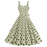 Elegant Women Pink Polka Dot Dress Summer Robe Hepburn 1950s 60s Vintage Sexy Halter Rockabilly Retro Party Dresses 2026 Vestido