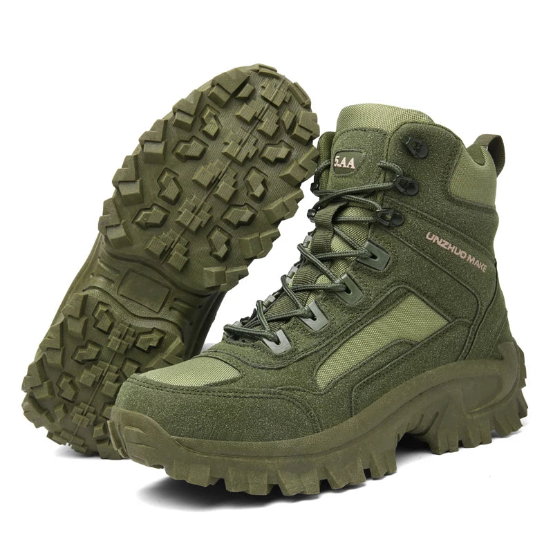 New Men's Boots Tactical Shoes Outdoor Sneakers Hiking Shoes Mountaineering Walking Jogging Ankle Boots Botas Cuturno Masculinas