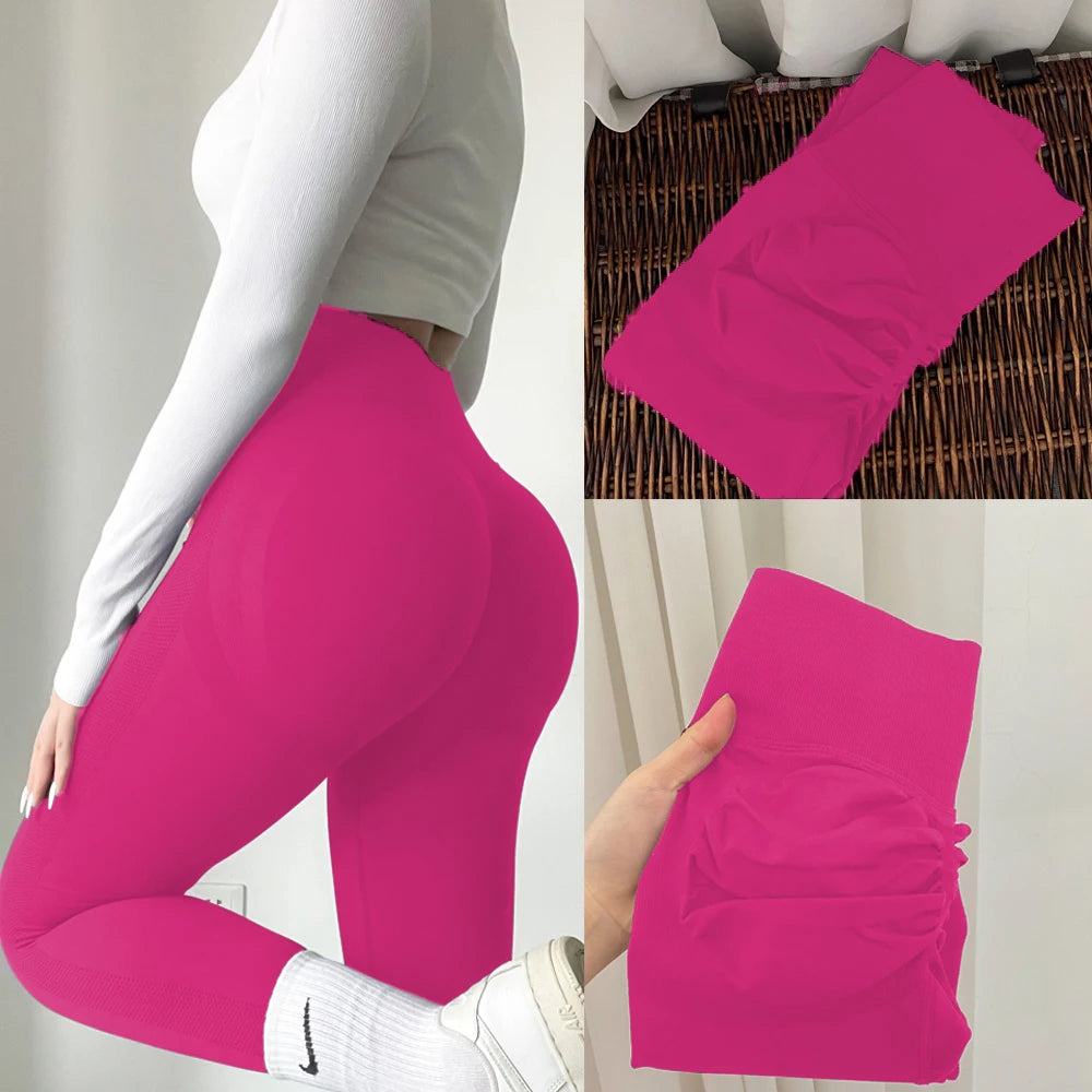 Yoga Leggings Women Fitness Running High Waist Slim Pants Push Up Sport Scrunch Butt Legging Gym Athletic Jogging Workout Female