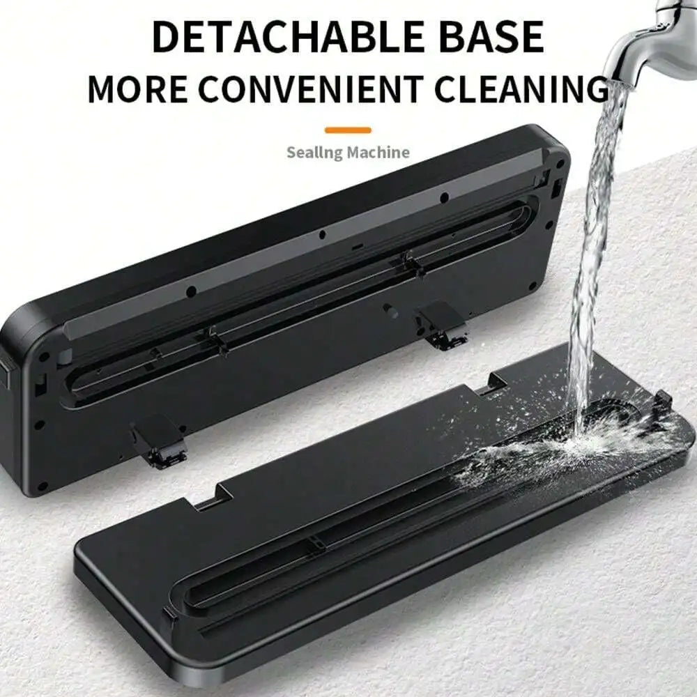 Electric Vacuum Sealer Dry/Wet Food Sealed Packaging Kitchen Food Storage Seal Built-in Cutter Knife