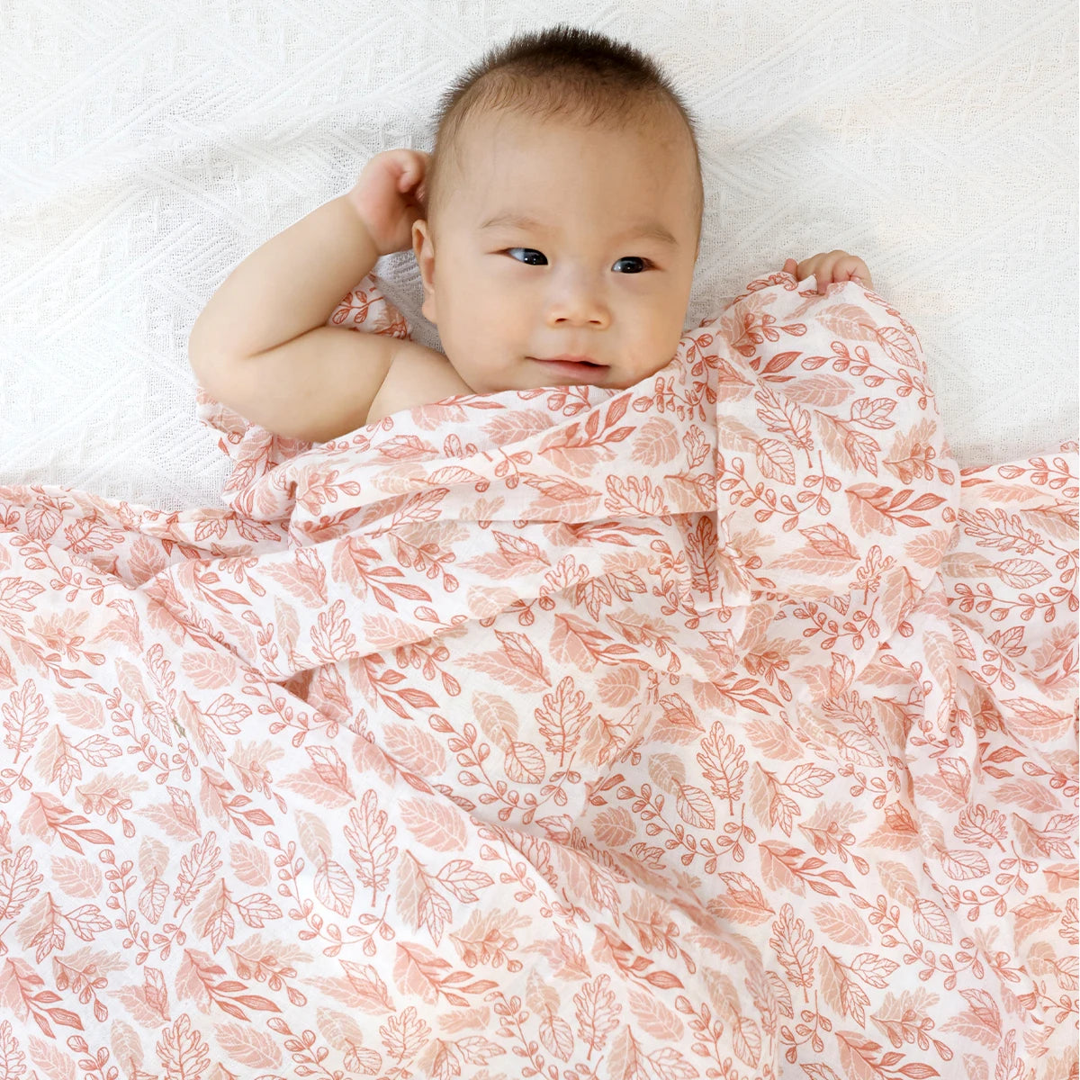 HappyFlute Baby Muslin Swaddle 100% Cotton Summer Soft Cute Print Baby Blanket 120*110CM