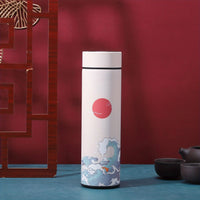 1pc Retro intelligence 304 Stainless Steel Insulated Cup, Chinese Style Trend, Creative Water Cup, Kitchen Supplies