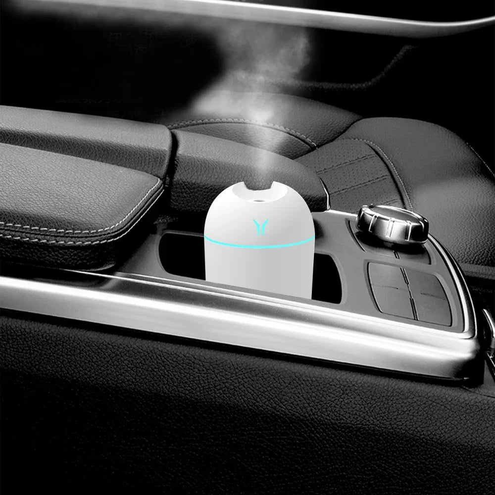 250ML USB Mini Air Humidifier Aroma Essential Oil Diffuser For Home Car Ultrasonic Mute Mist Maker Diffuser with LED Color Lamp