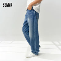 Semir Denim Jeans Men 2025 Summer New Loose-Fit Straight-Leg Soft Denim Pants Fashionable And Vintage