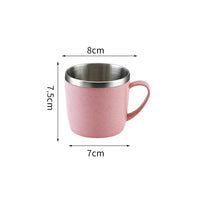 Coffee Mugs Stainless Steel Cup Anti-scalding Double-layer For Children Insulated Cup Milk Tea Water Bottle Shatterproof