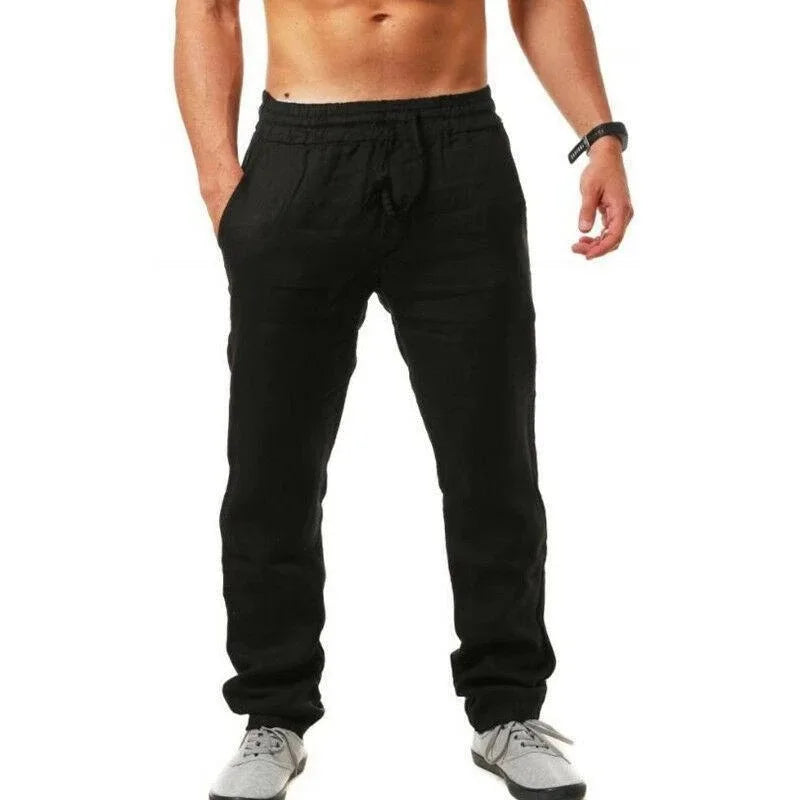 baggy pants Men's ropa hombre  Cotton Linen Casual Pants Breathable Trousers Fitness Streetwear Clothing Jogging spring Summer