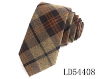 New Cotton Ties Casual Skinny Necktie For Party Boys Girls Plaid Neck Tie Wedding Necktie For Groom Neck Wear For Men Gravata