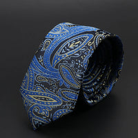 New Men Ties Solid Color Stripe Print Floral 6cm Jacquard Business Neckties Narrow Skinny Tie Wedding Prom Daily Wear Accessory