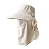 2025 Summer Wide Brim UPF 50+ Sun Hat With Face Cover - Full Coverage UV Protection Bucket Hat -Outdoor Beach Travel