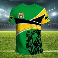 Jamaica Flag 3D T Shirt For Men Football Jersey National Emblem Tees Soccer Team Clothing