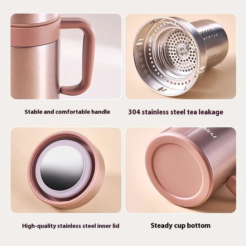 Insulated Cup For Women'S Office Tea Cup 316 Stainless Steel Large Capacity Men'S Handle Water Cup Cold Insulation