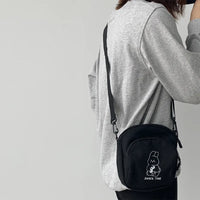 Cute Rabbit Canvas Women Small Crossbody Bag Casual Student Girls Messenger Bags Vintage Ladies Phone Purse Handbag Shoulder Bag