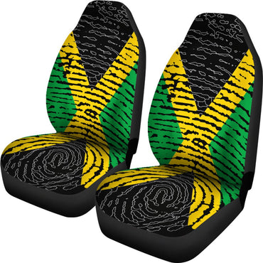 Jamaica Car Seat Covers Jamaican Lion With Coat Of Arms Amazing Pack of 2 Universal Front Seat Protective Cover