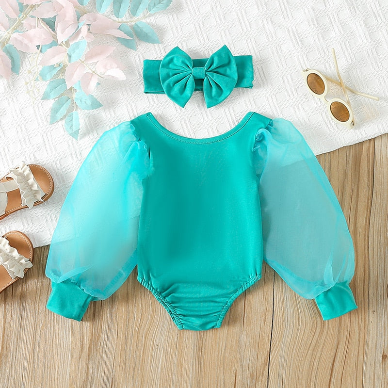 Autumn Newborn Infant Girl Clothes  Fashion Lovely Long Sleeve Bodysuit