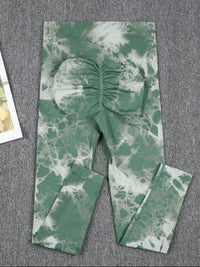 Sexy Booty Lifting Tie Dye Leggins Womens Gym High Waist Outdoors Skinny Stretch High Waist Seamless  Leggings Women Fitness