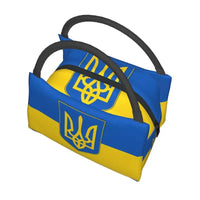 Flag Of Ukraine Insulated Lunch Bag for Women Waterproof Patriotic Thermal Cooler Lunch Tote Office Picnic Travel Shoulder Bag
