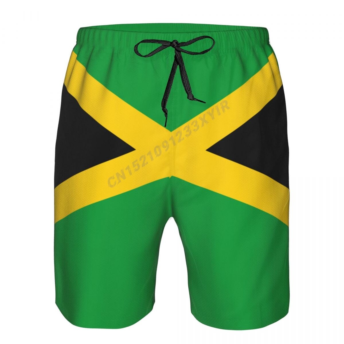 Summer Men's Jamaica Flag Beach Pants Shorts Surfing M-2XL Polyester Swimwear Running