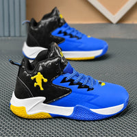 A pair of children's four-season high-top leather basketball shoes, wear-resistant and comfortable sneakers, sizes 31-40，CT-2036